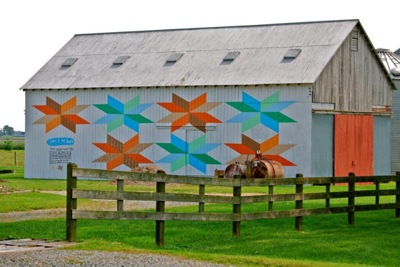 Barn Quilt Art at Crow Farm Winery and B&B in Kennedyville, Md.