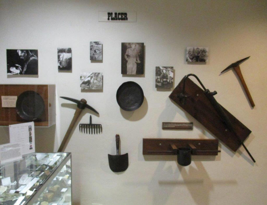 tools used in gold mining in nuseum in Dahlonega, GA