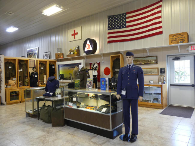 veterans display at isett heritage museum