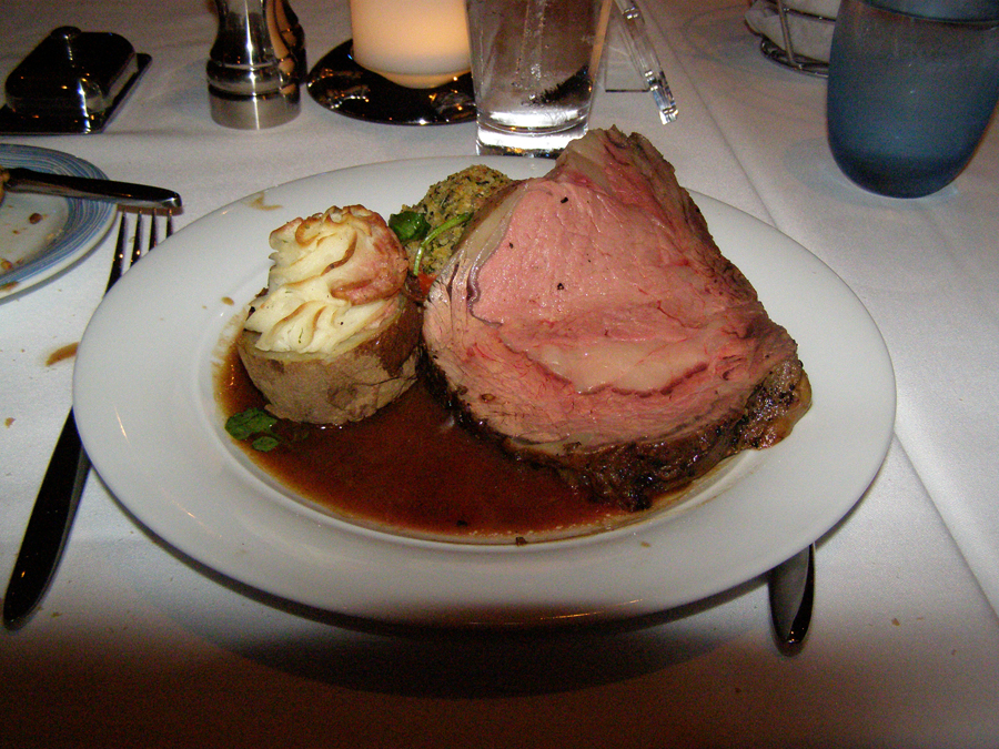 Prime Rib dinner on Norwegian Escape