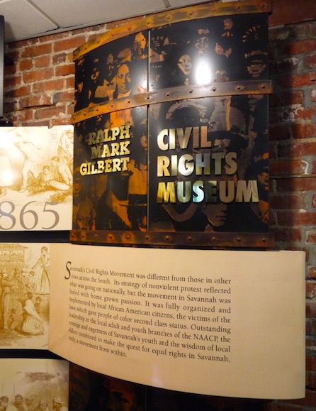 Sign at Ralph Mark Gilbert Civil Rights Museum in Savannah