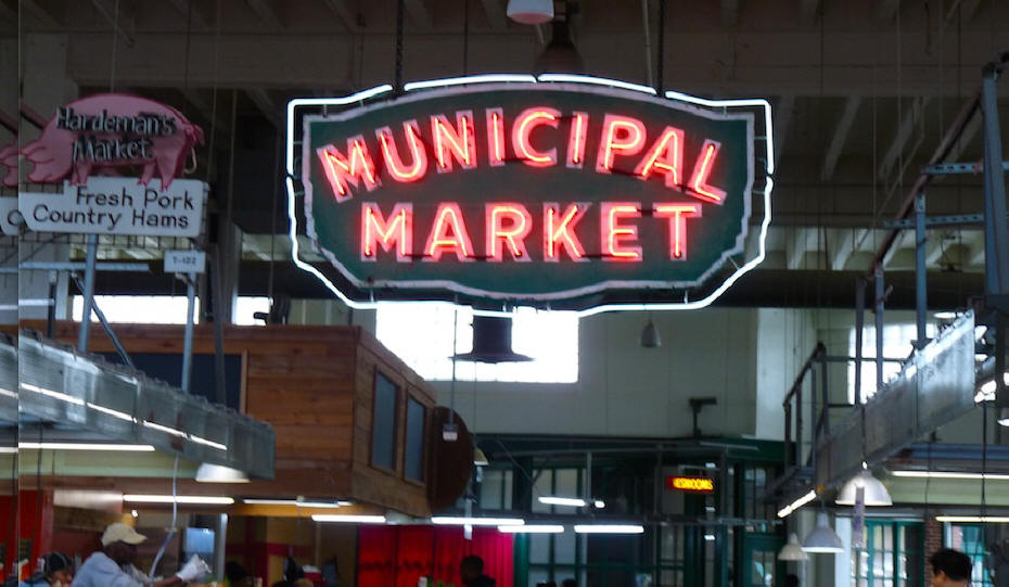 Sign for Municipal Market