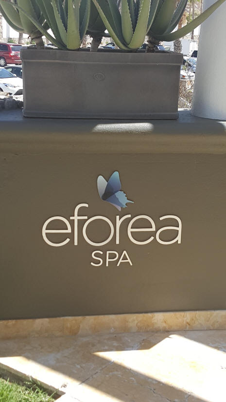 Sign at  spa at Eforea Spa