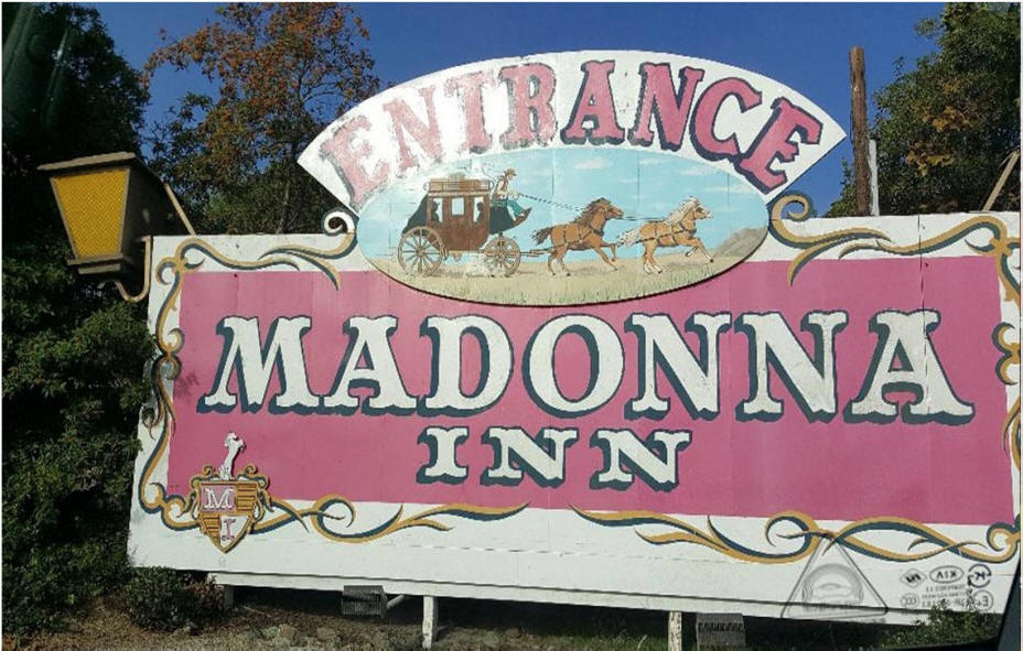 Madonna Inn Entrance sign