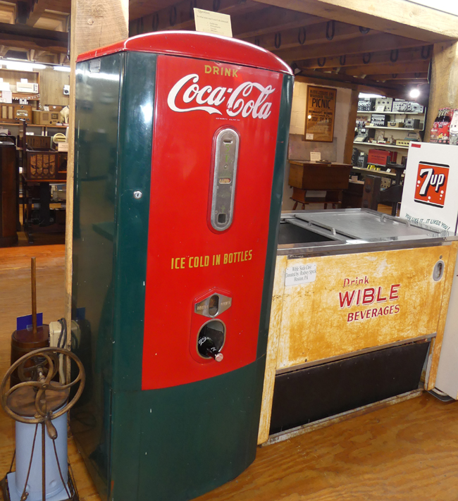 coke machine at isett heritage museum
