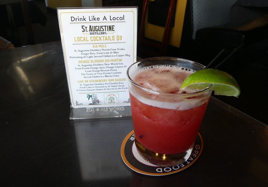 cocktail and A1A Cocktail Trail sign