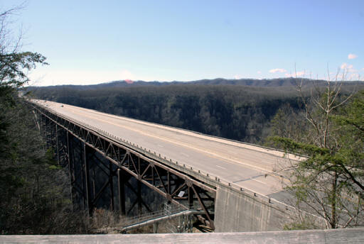 bridge over the New River Gorge in Fayetteville, West Virginia 