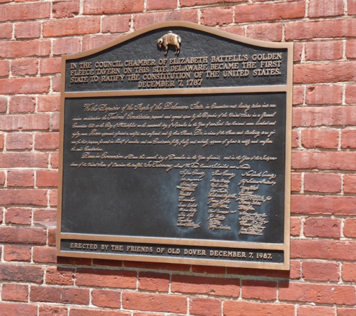 Delaware Constitution Monument  bronze plaque