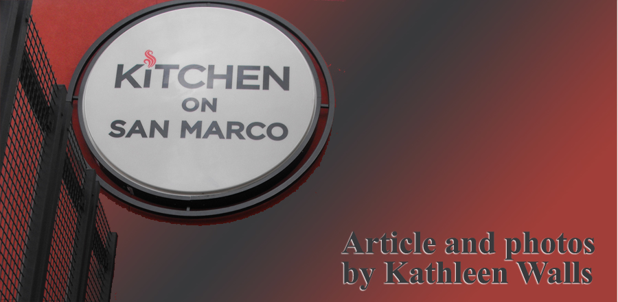 sign showing Kitchen on San Marco