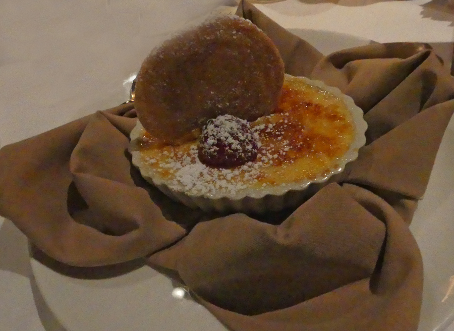 Creme Brulee at Monterey Bay Fish Grotto
