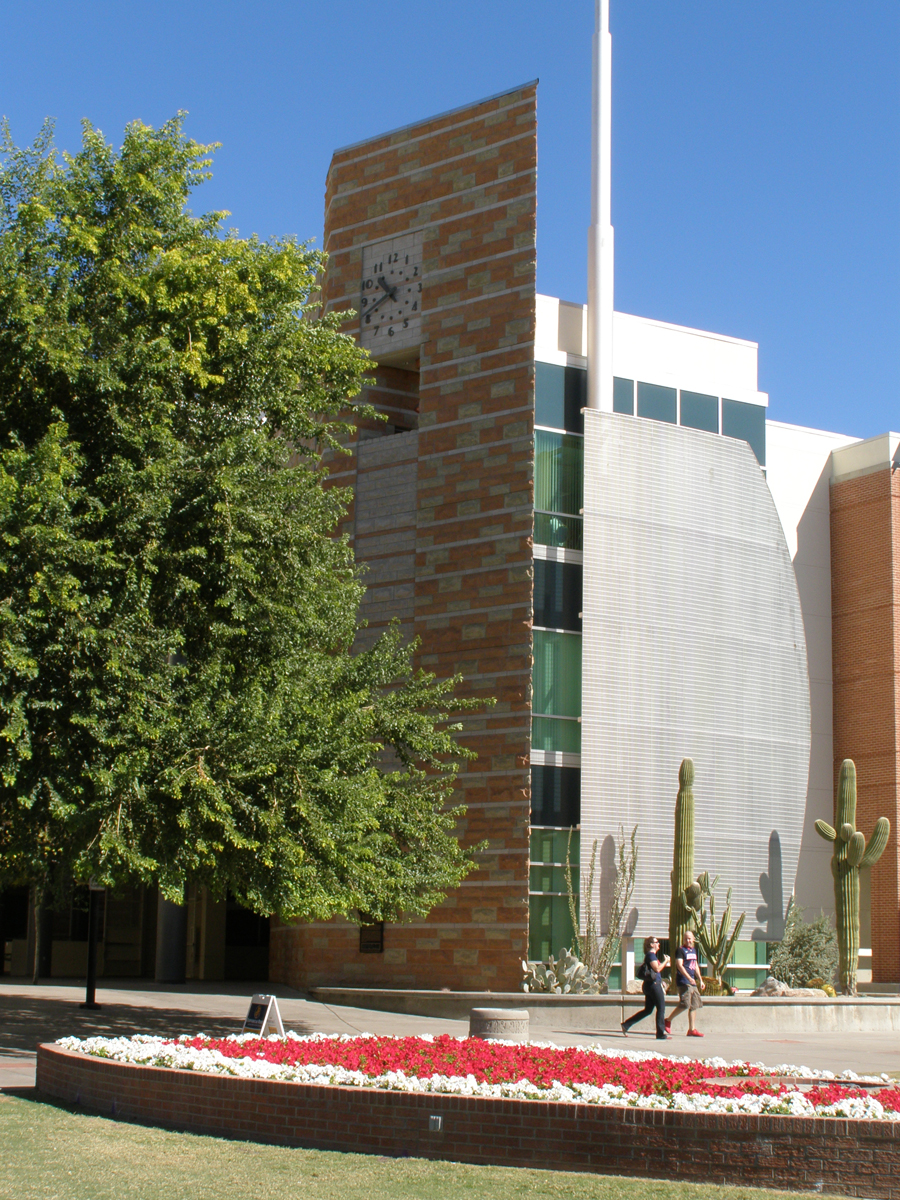 The salvaged USS Arizona bell in the Student Union clocktower at University of Arizona in Tucson.