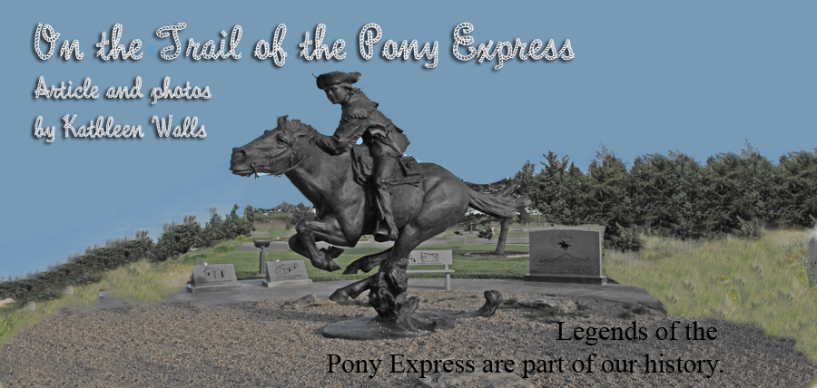stature of a pony express rider 