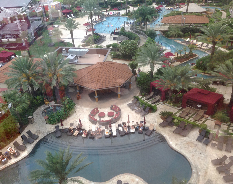 pools at L'auberge Casino in Lake Charles. LA