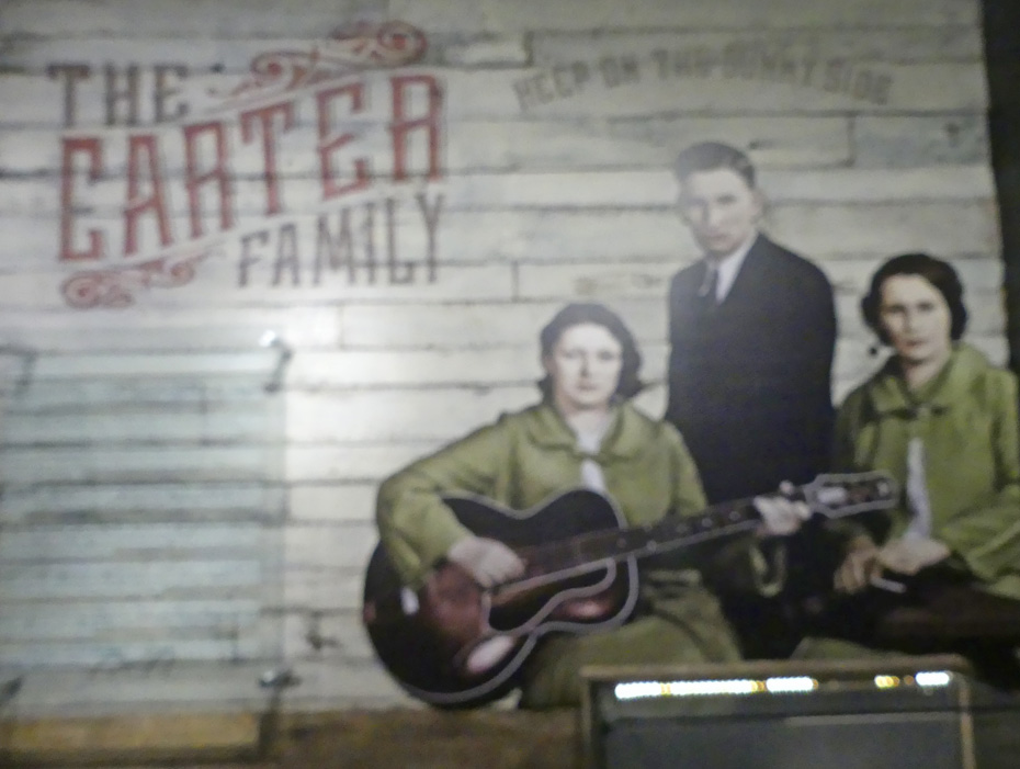 Exhibit in Johnny Cash museum about Carter family