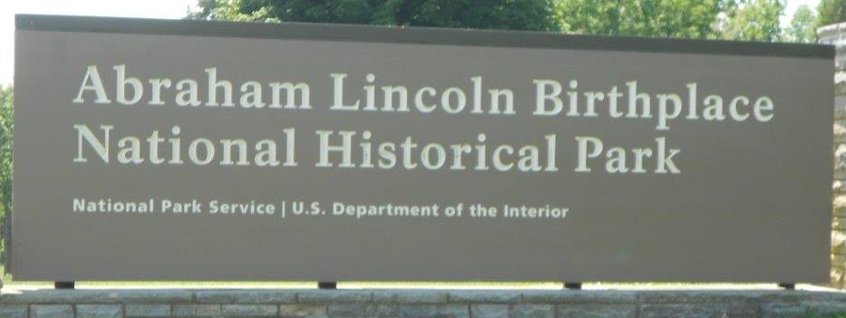 Abraham Lincoln Birthplace National Park sign