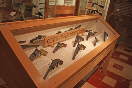 Civil war guns exhibit at Panhandle Plains Historic Musuem in Canyon, Texas