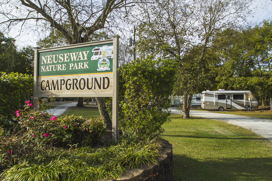 RVs at Neuseway Nature Park Campground