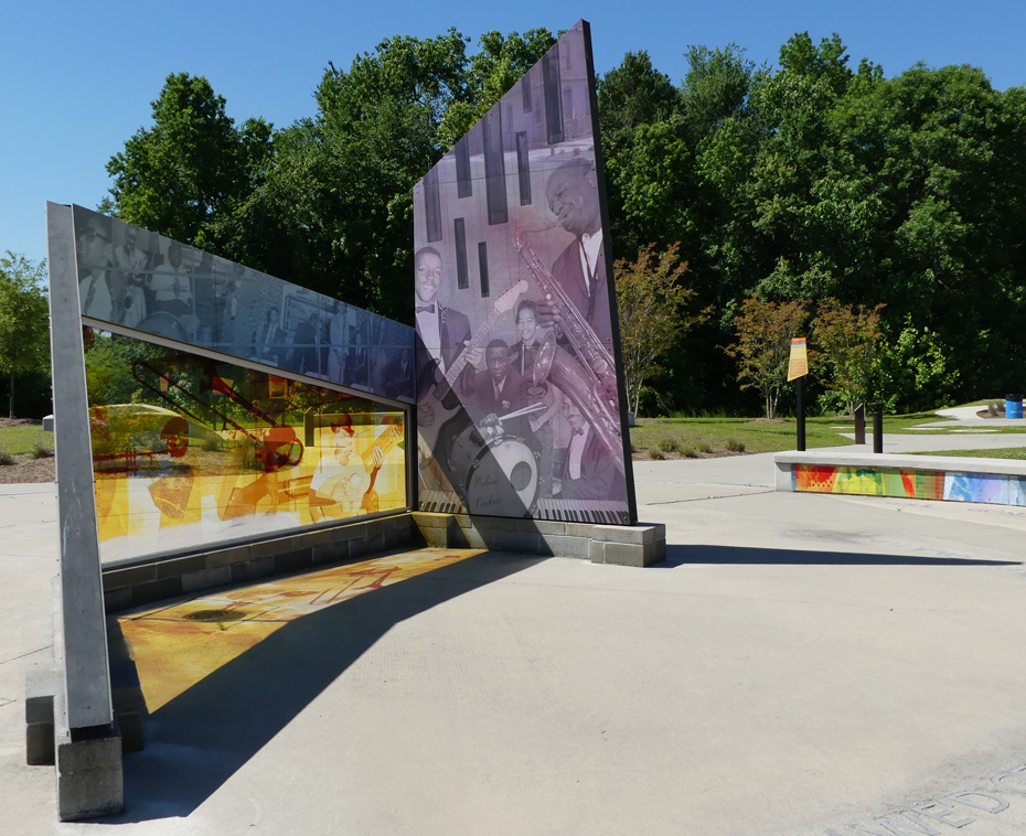 art at African American Music Park in Kinston