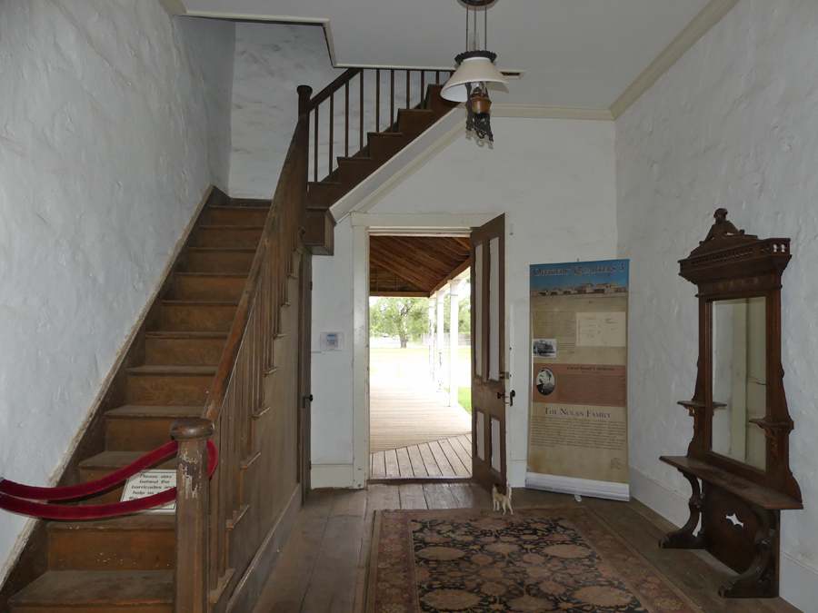 A stairwell at one of the officers quarters at Fort Concho