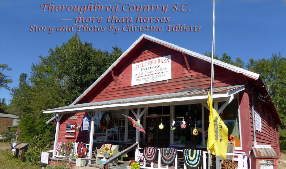 The Little Red Barn in Barnwell, SC used as header for Thoroughbred Country, SC