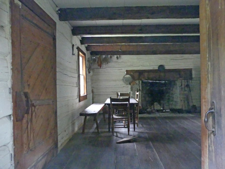 Interior of cabin at Abram's Delight