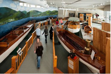 Boat exhibit at museum at Adirondack Museum, Blue Mountain Lake New York