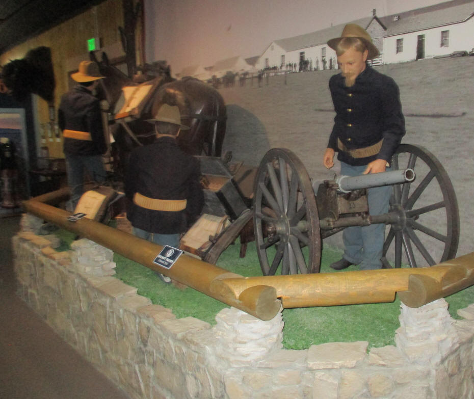 milatarydisplay in museum