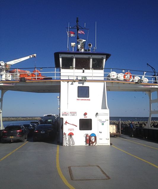 Ferry arriving at Beaufort, North Carolina