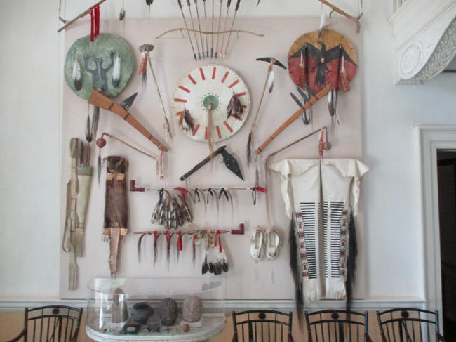 native american artifacts at Monticello museum