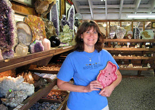 Rock shop at Natural Stone Bridge and Caves in Pottersville, New York