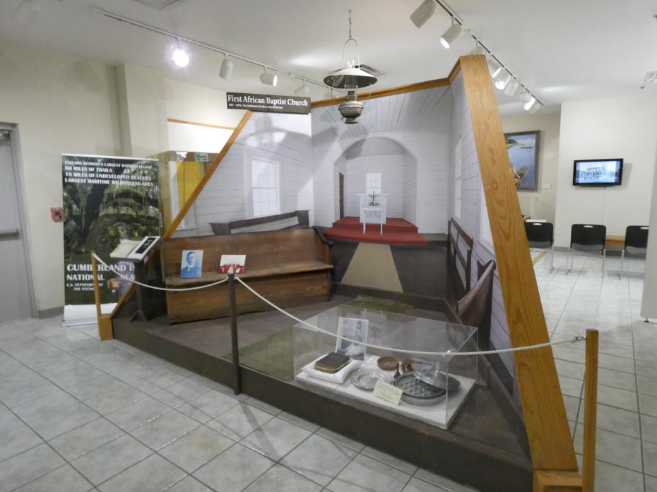 African Americna chirsh on Cumberland Island exhibit at musuem in st marys