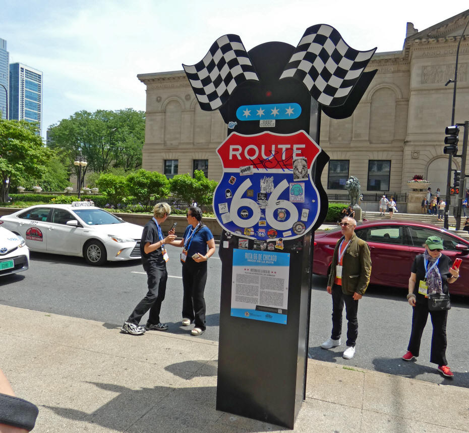 Rt 66 sign at begining of route