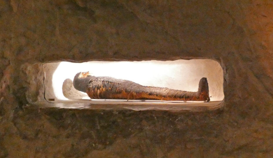 One of the mummies at museum