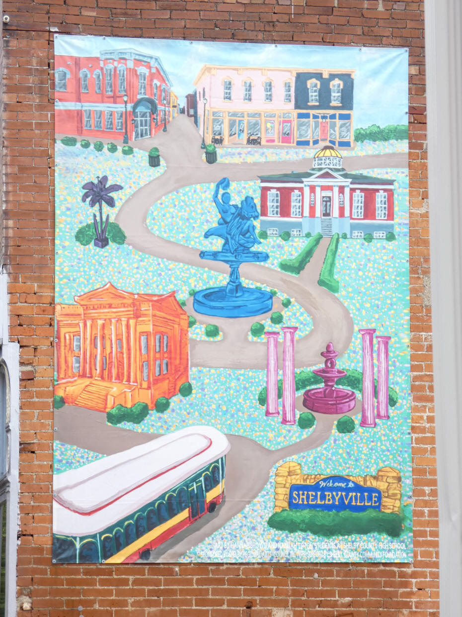 historic places in Shelbyville.mural