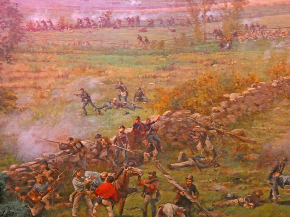small portion of cyclorama showing battle lines