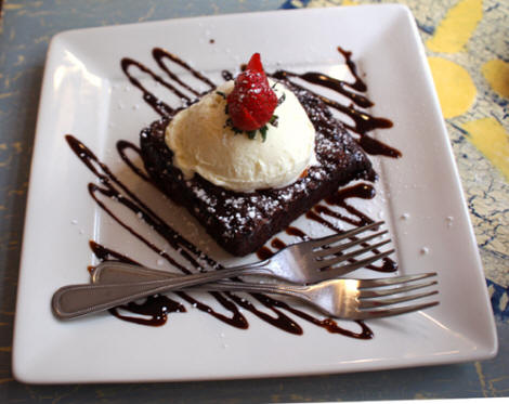 Brownie a la mode at The Summer Kitchen in Rosemary Beach, FL