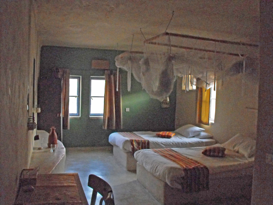my room at Feynan Eco Lodge in the Dana Biosphere Reserve