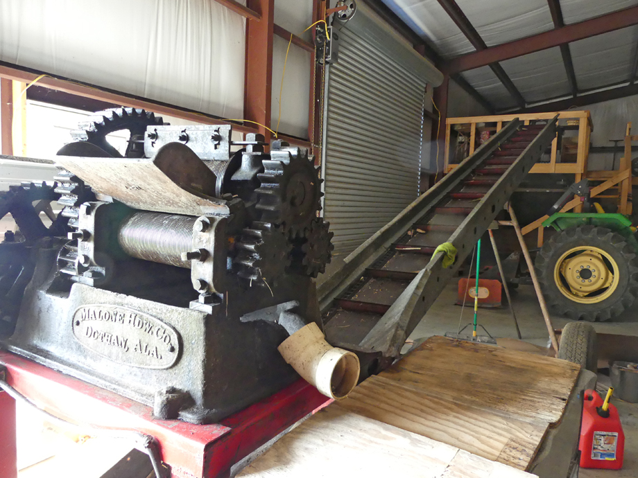 antique cane grinder at Todd Syrup farm