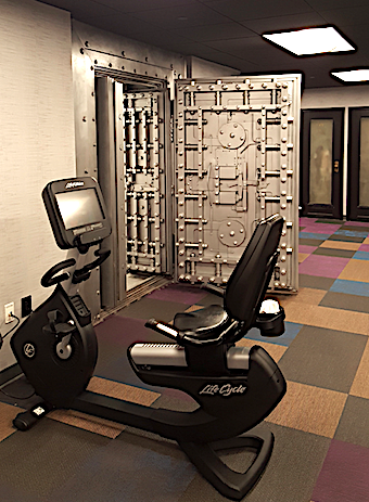 Exercize machine and bank vault