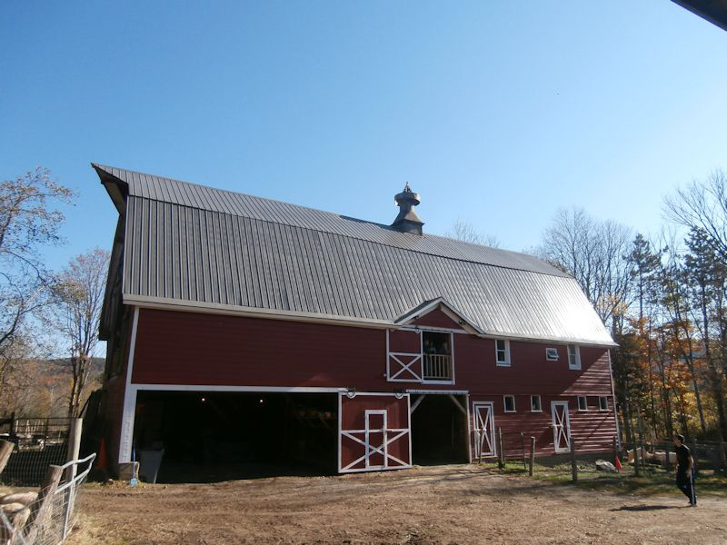 Nettle Meadow barn after rebui8lding