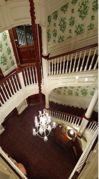 View from staircase inside of beauford inn