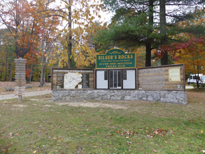 sign at bilgers rocks