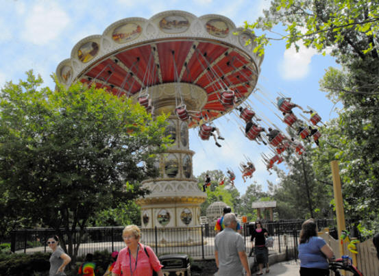 One of the many rides at Silver Dollar City in Branson Missouri