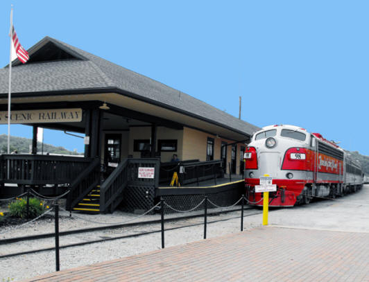 The Scenic Railroad and historic depot in Branson Missouri