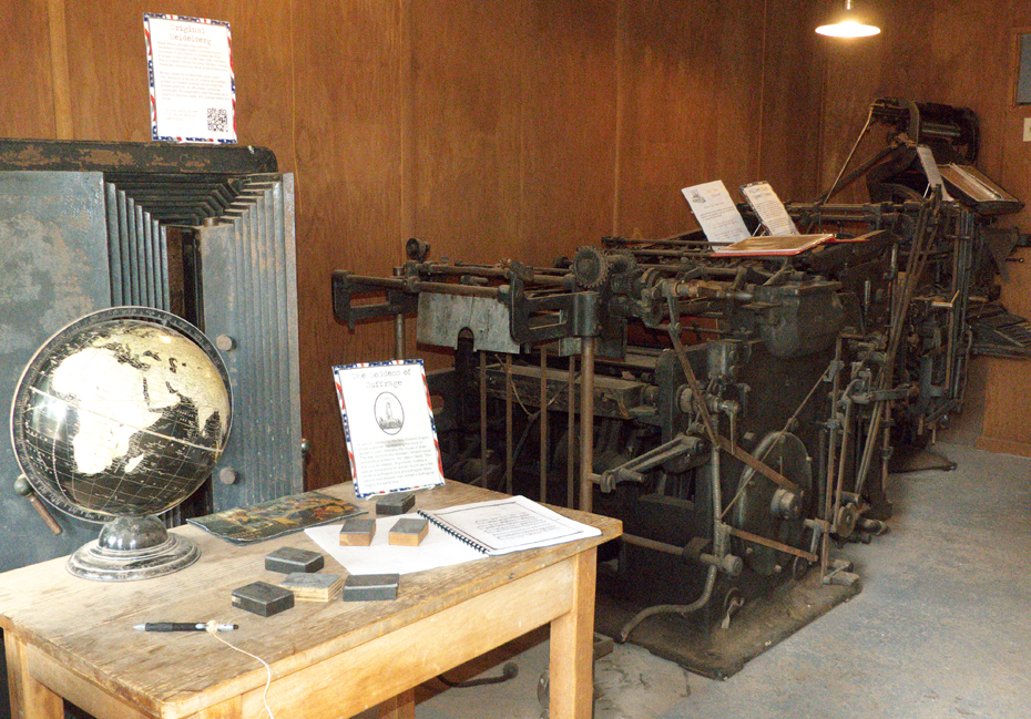 Printing press  at Buffalo Gap Village