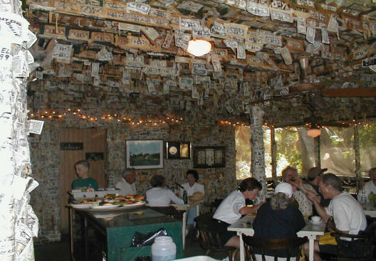 Interior of restaurant at Cabbage Key off oaast of Lee County, Florida