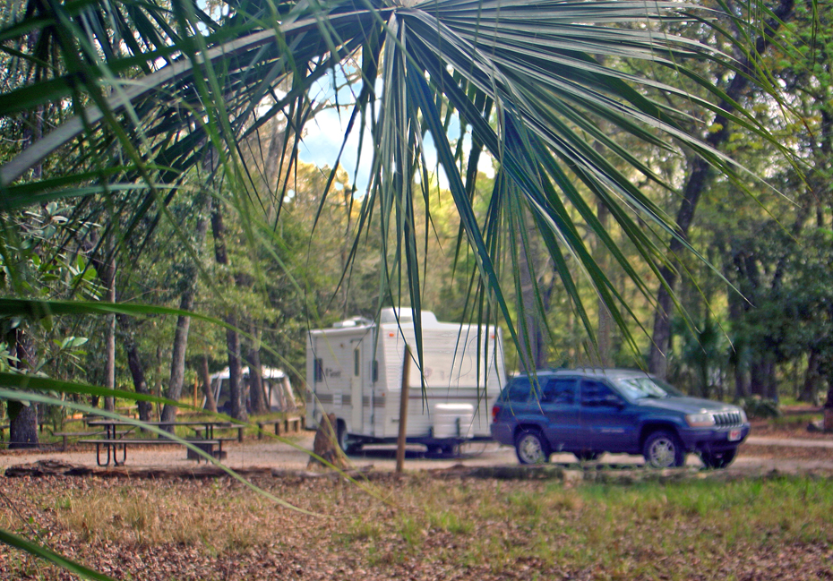 Camper at Manatee Springs SP