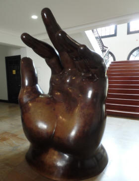 Sculpture by Fernando Botero in Colombian gallery