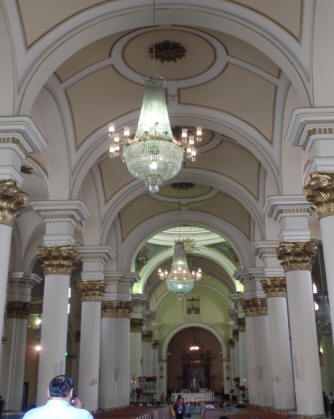 Interior of cathederal in colombia