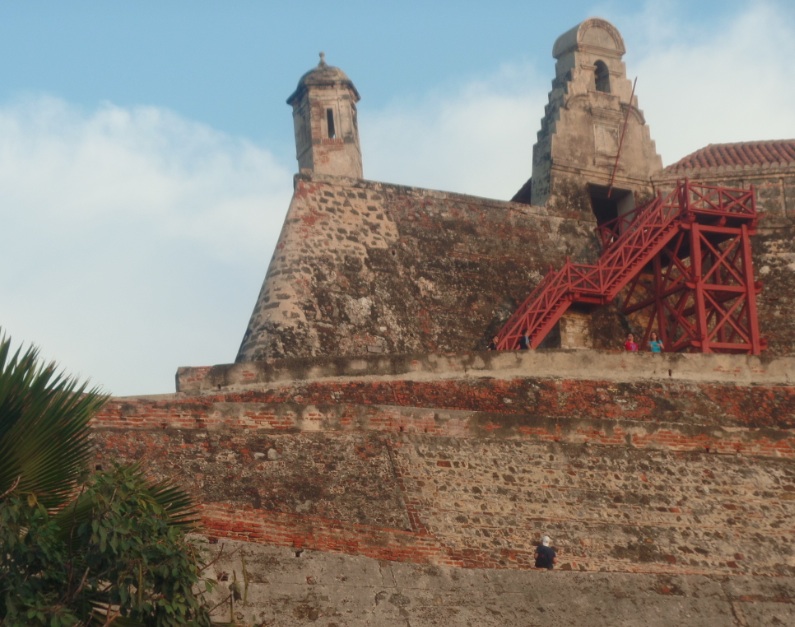 Close up of Cartagena’s fortifications